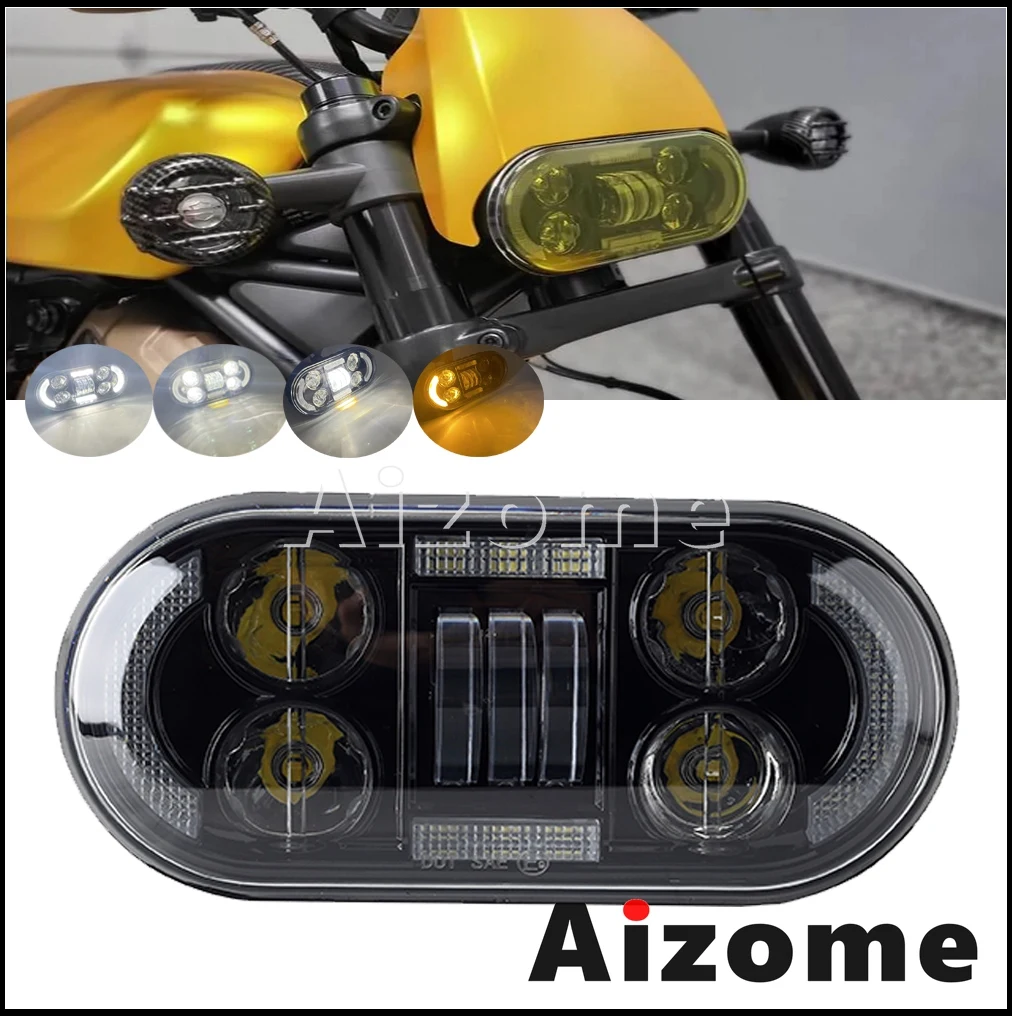 Motorcycle LED Road Glide Headlamp Turn Signals White Running Lights Kit E9 E-Mark For Harley Sportster S RH1250S 2021 2022 2023