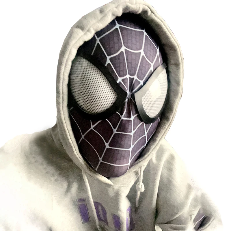 Marvel Balck Spider Man Venom Mask Spiderman Full Head Cover Role Play Halloween Cosplay Replica for Birthday Xmas Gift