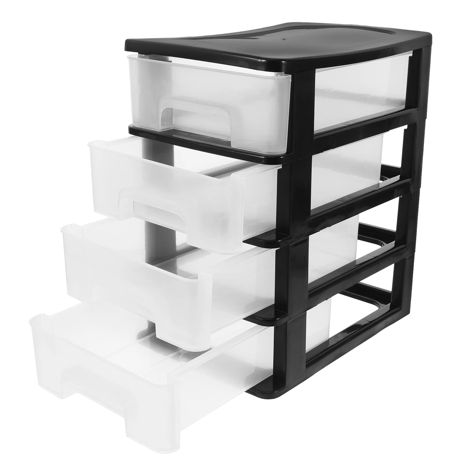 

Small Drawer Storage Box Clear Plastic Desk Vanity Storage Drawer Table Organizer for Desk Stationary Organizer Stackable