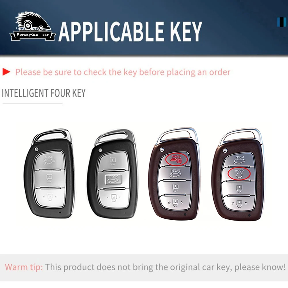 Metals Car Key Case Cover Shell For Hyundai Ix35 Ix45 I10 I30 I40 Ix20 Tucson Santa Fe Elantra Creta Sonata Ioniq Accent Creata