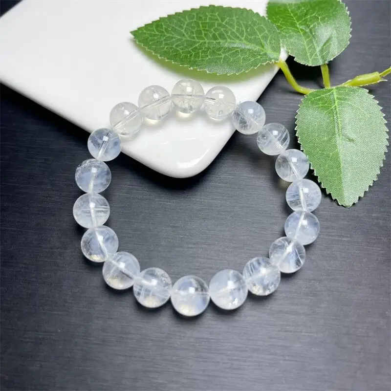 Natural Blue Ritilated Quartz Bracelet Handmade Stretch Rope Bracelet Luxury Jewelry Energy Healing Gift 1PCS 8/9/10/11/12MM