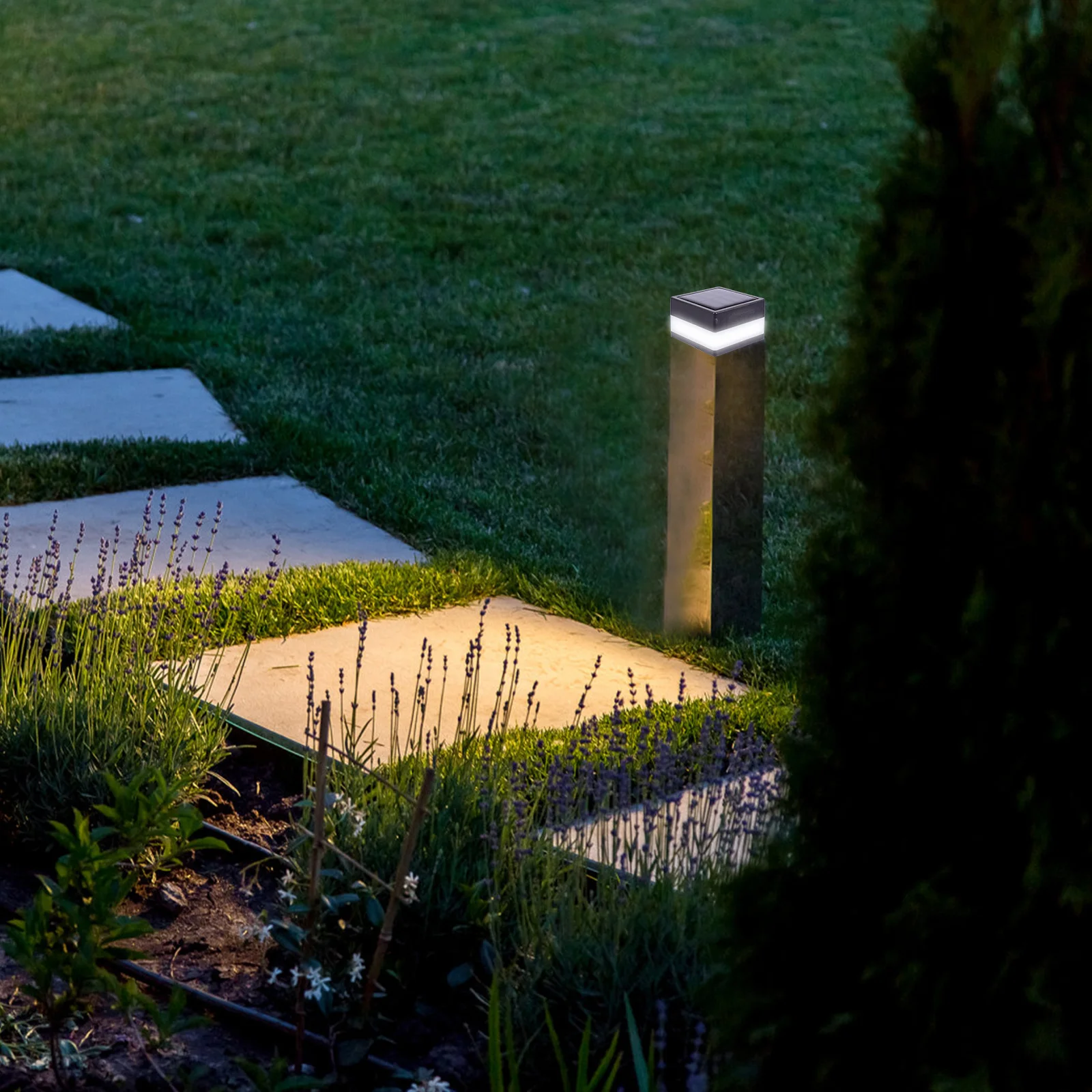 

1pc Solar Powered Waterproof Pillar Lamp For Garden Yard Patio Fence Decor Outdoor Courtyard Lighting Solar Energy Light