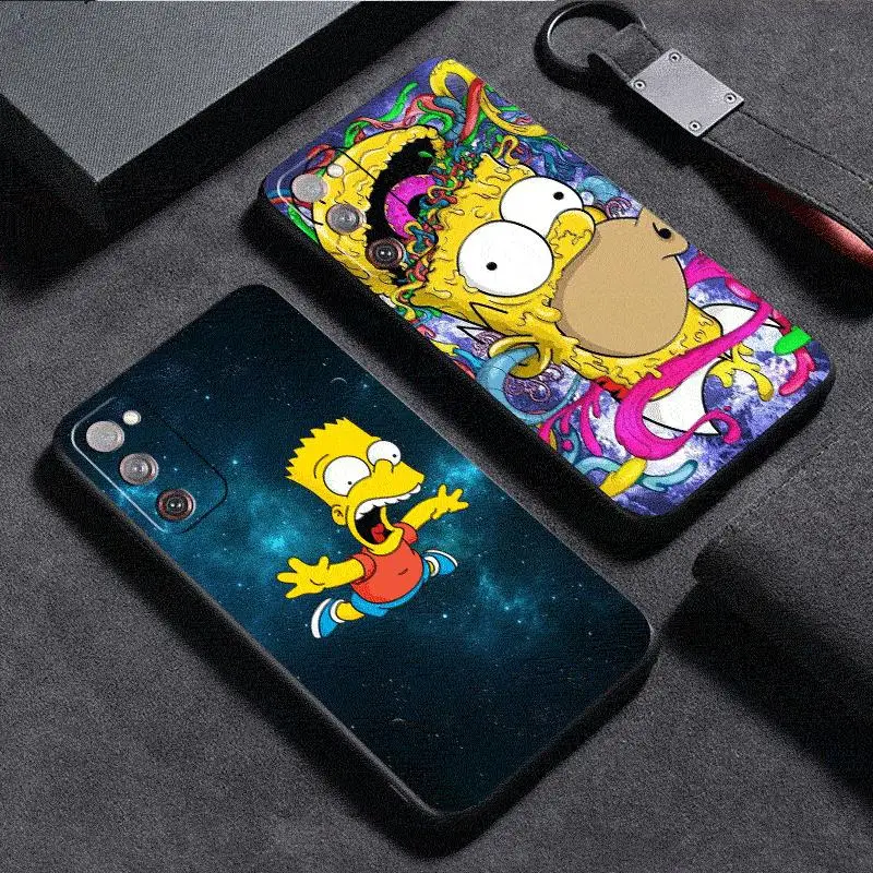 Cartoon The Simpson Case For Samsung Galaxy S24 S23 S22 Ultra S20 FE S21 S10  Note 20 10 Plus Phone Cover