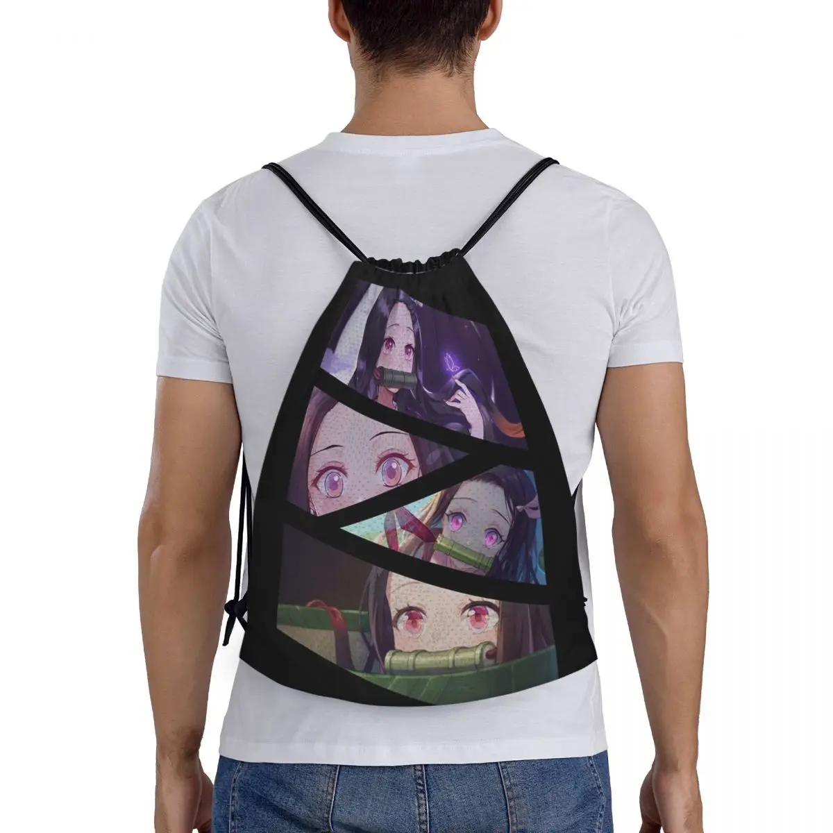 

Кимоно Nezuko Demon Slayer Kimetsu No Yaiba аниме рюкзаки портативные сумки на шнурке спортивная сумка сумки для книг для путешествий школы
