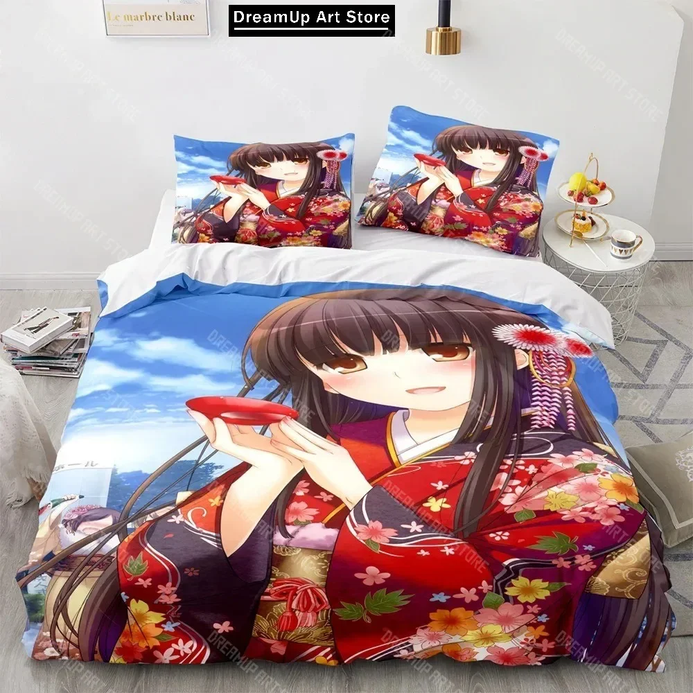 

3D принт Kawaii Girl Аниме Сексуальная девушка Комплект постельного белья Симпатичное пододеяльник Покрывало с наволочкой Twin Single Queen King Size Boys