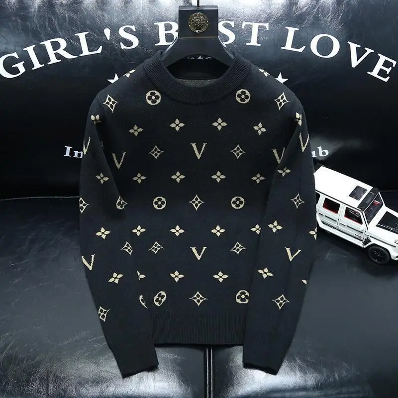 

Модный брендовый свитер с круглым вырезом, мужской весенний элитный европейский повседневный жаккардовый свитер с круглым вырезом, мужская футболка с тонким низом