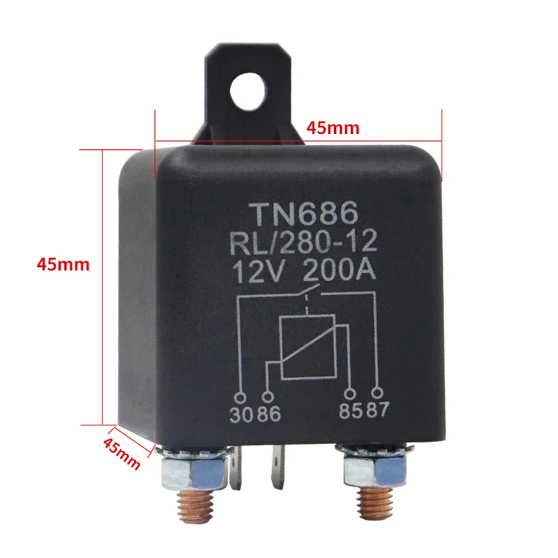 High Current Relay Starting relay 200A 120A 100A 12V 24V Power Automotive Heavy Current Start relay Car relay Truck Motor