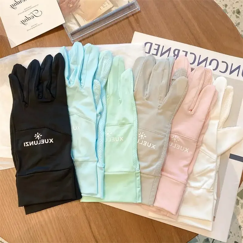 Spring Summer Thin Gloves Women's Two Finger Gloves Sun Protection UV Protection Breathability Outdoor Cycling Women Glove