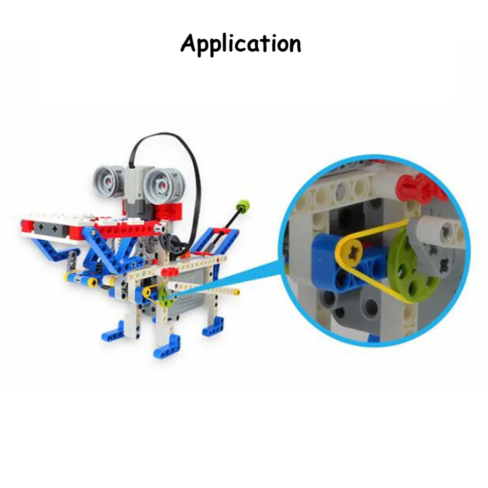 Bandes élastiques MOC pour poulie de section transversale ronde Hi-Technic, courroie d'entraînement de roue, 85543, 85544, 85545, 85546, 2x2, 3x3, 4x4, 5x5, 20 pièces