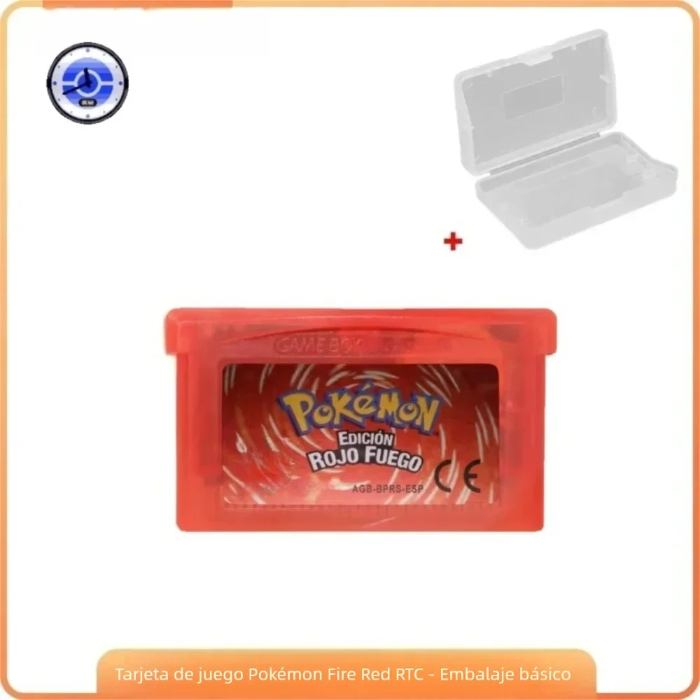 

GBA Pokémon Real-time Clock RTC Game Cartridges: FireRed, Ruby, Sapphire, LeafGreen, Spanish, Retro Games