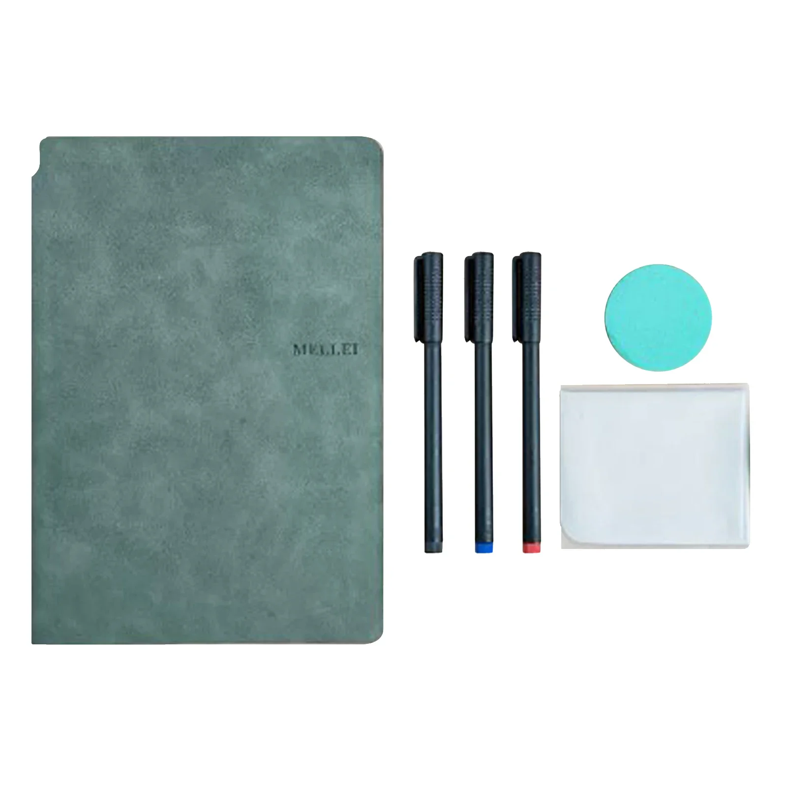 Imagem -03 - Reutilizável Whiteboard Notebook Conjunto com Caneta Apagar Pano Memo Pad de Couro Planejador Semanal Portátil Elegante Material de Escritório a5 Novo