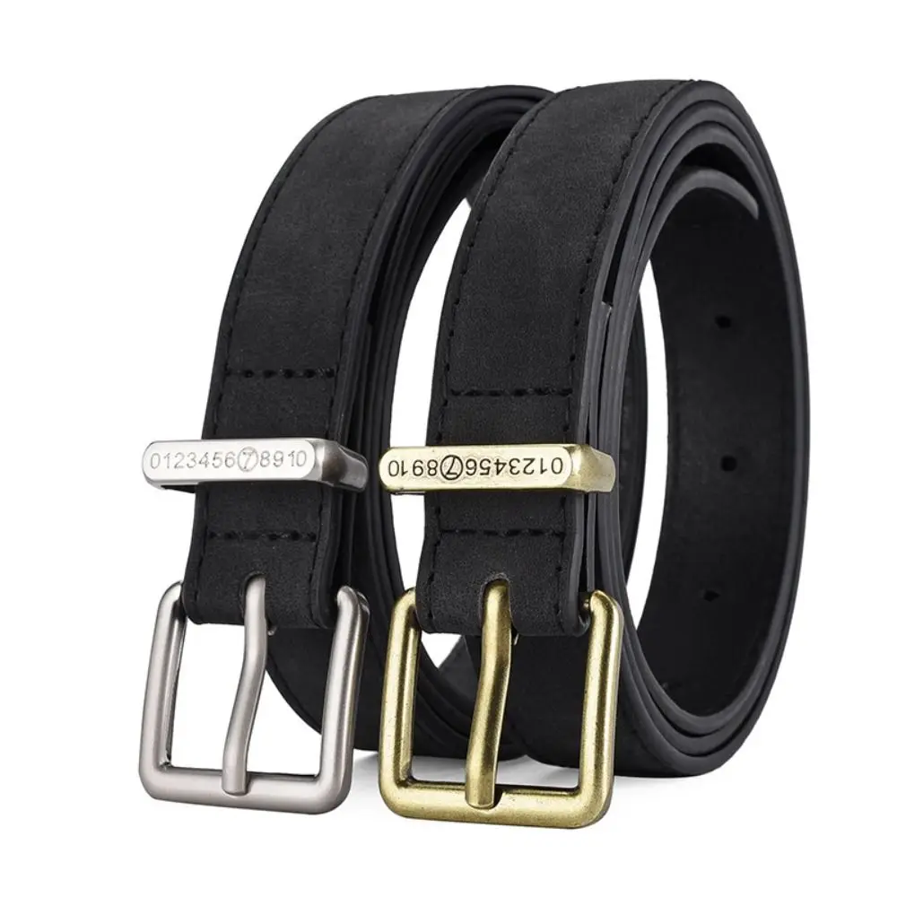 

Casual Luxury Design Brand Leather Belt Women Fashion Trendy Waist Strap Matte Pin Buckle Waistband