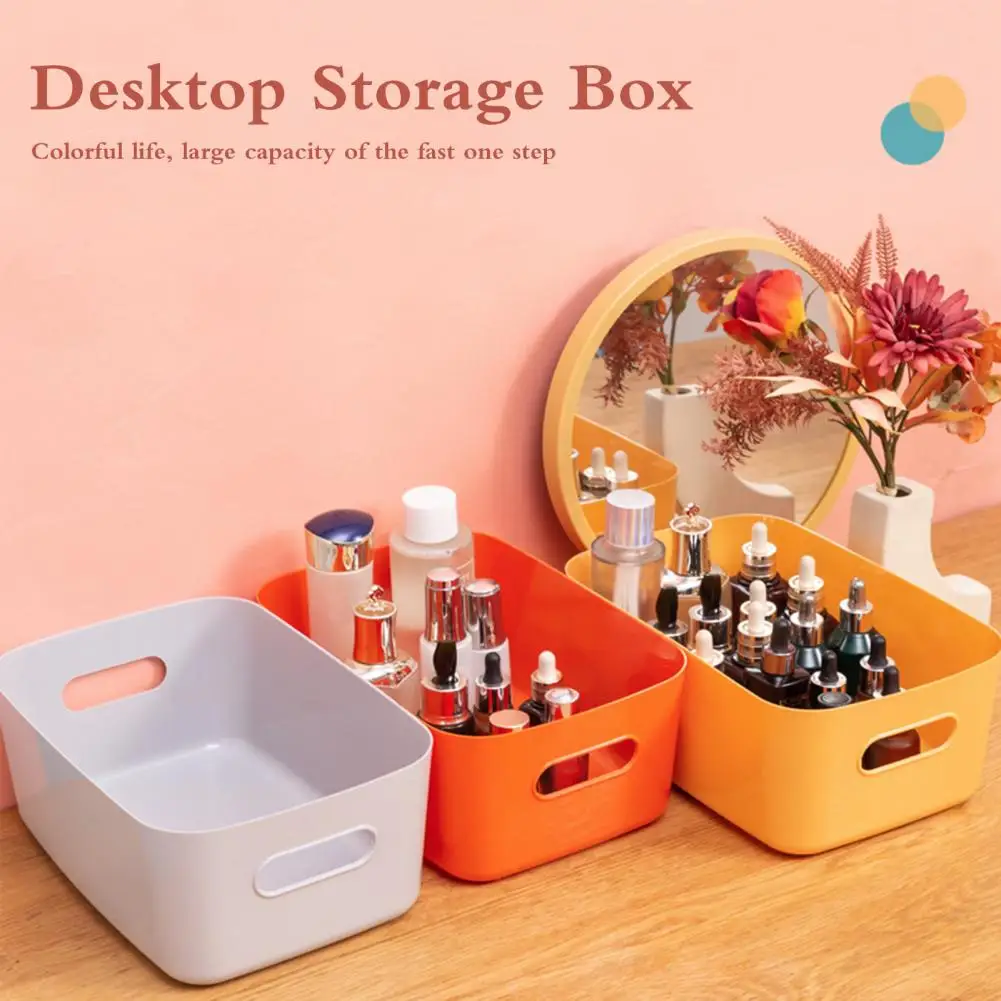 Storage Basket Burr-free Space Saving Desktop Makeup Sundries Snack Clothes Organizer Box Storage Holder Home Supplies