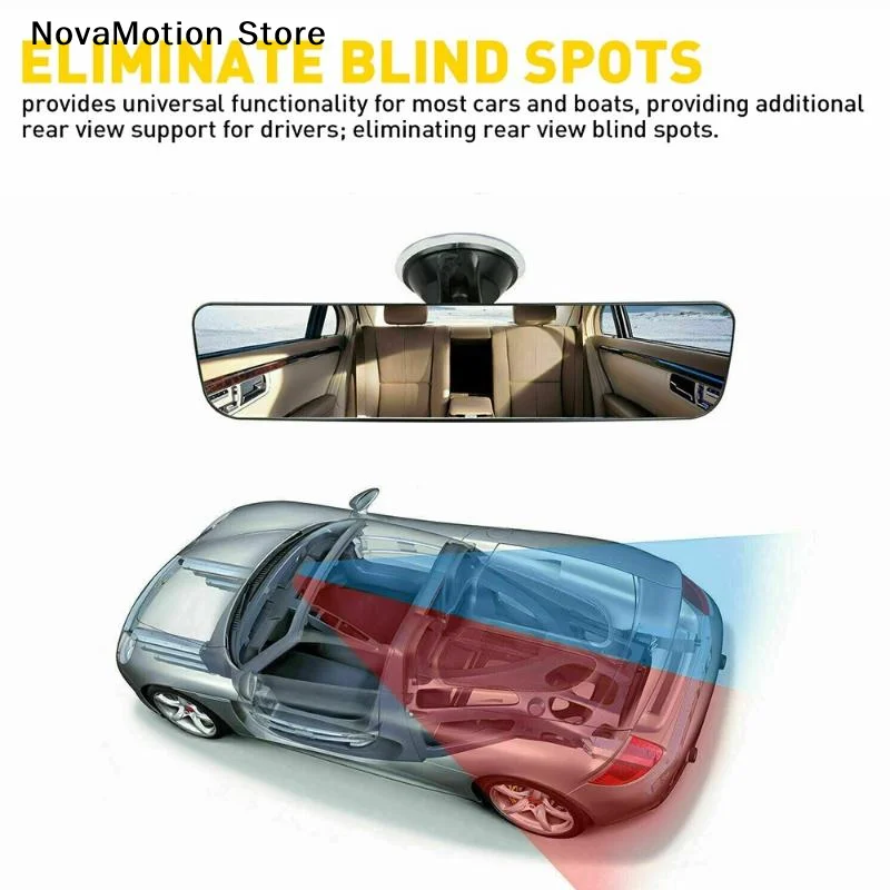 [NM]Interior Rear View Mirror 360° Rotates Car Rear Mirror Wide-angle Rearview Mirror Adjustable Suction Cup Car-styling[NM]