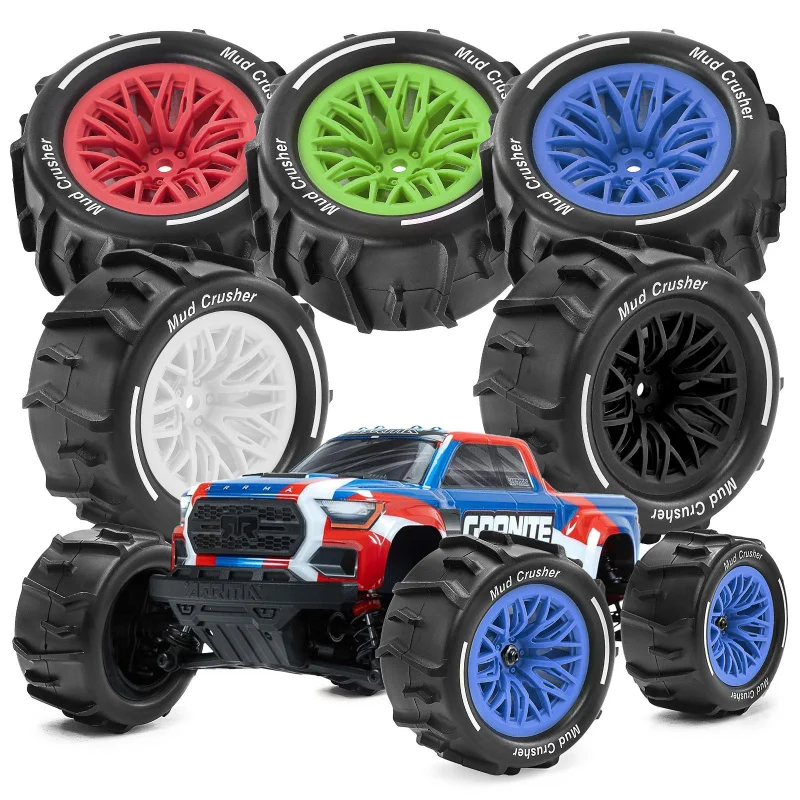 

4pcs 73mm Short Course Truck Sand Tire for ARRMA 1/18 GRANITE GROM RC Car Upgrade Parts Accessories