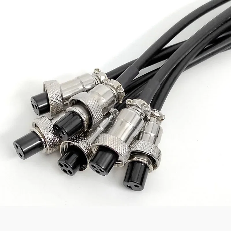 GX12 Aviation Plug Connection Cable M12 Male Female Connector 5A 2 3 4 5 6 7 Pin Extension Cable Welding Processing Cord