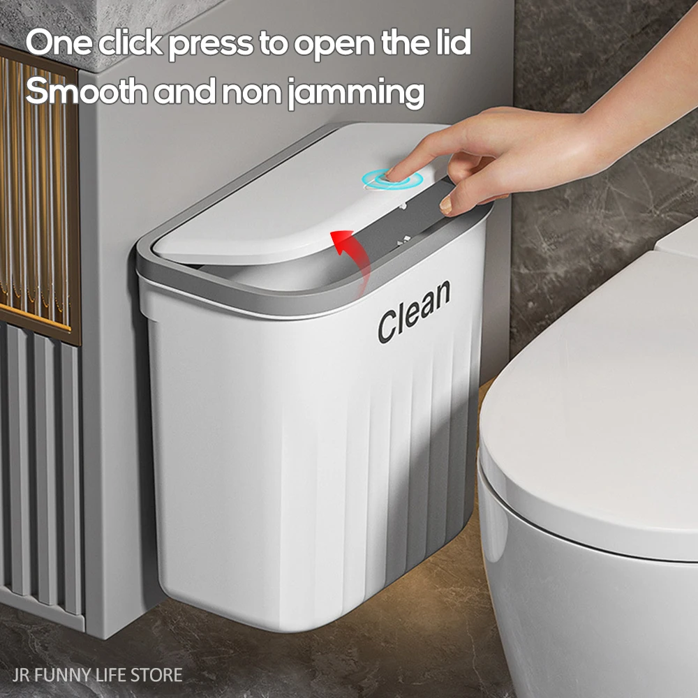 

Настенное мусорное ведро с крышкой 12/16 л для ванной комнаты и туалета, контейнер для мусора, подвесная корзина для отходов для кухни