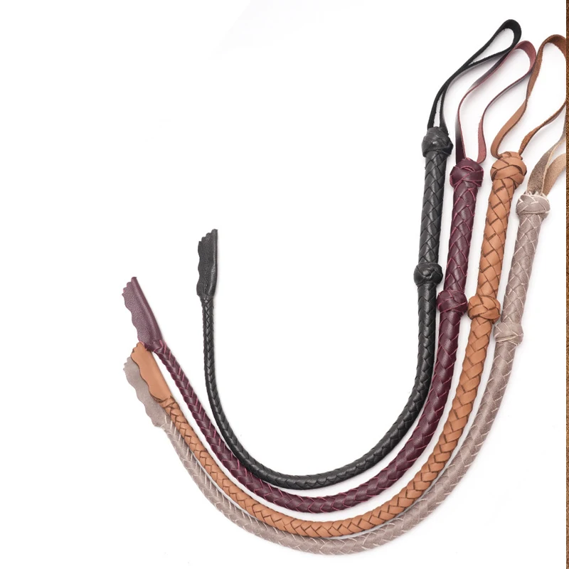 60cm Outdoor Portable EDC Cowhide Whip Training Short Whip Tool