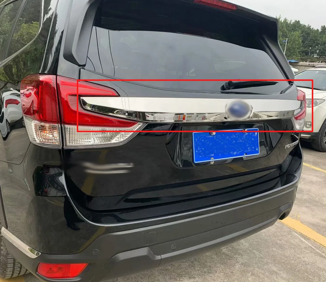 For Subaru Forester SK 2018 2019 2020 Stainless Steel Rear Trunk Lid Cover Trim Tailgate Boot Protection Strip Car Styling