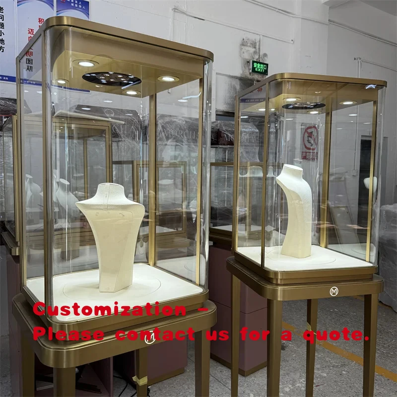 custom.Professional Factory Custom Jewelry Display Showcase Most Popular Intelligent Tower Jewellery Counter