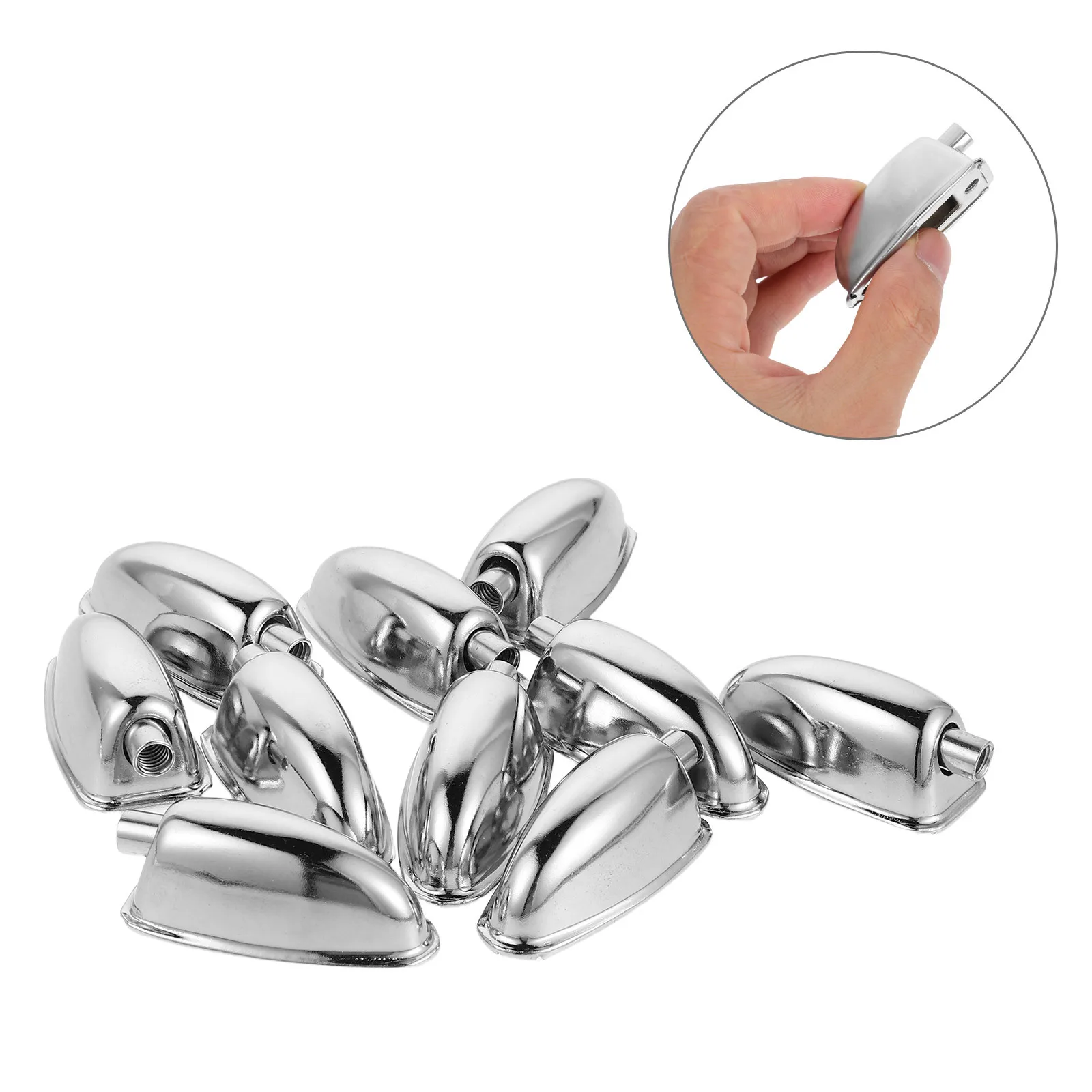 

10Pcs Single End Drum Lugs Metal Triangle Clamp Snare Drum Replacement Parts Precise Mounting Holes Universal Fit