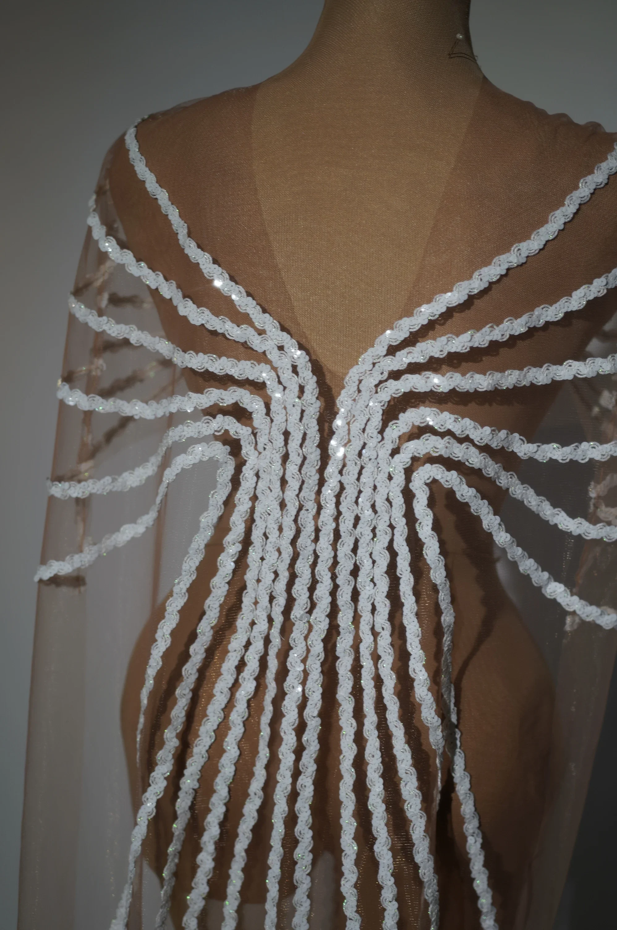 Clube showgirl sexy vestido de festa boate ver através longo robe elegante vestido de noite feminino tira carnaval fantasia drag queen