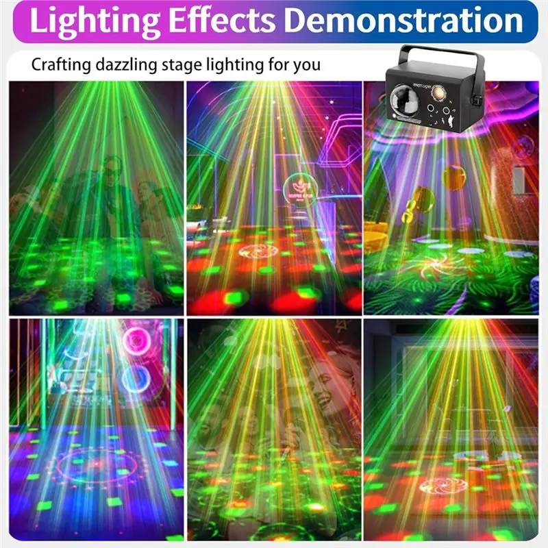 FAST-USB Remote-Control RGB Sound-Activated Disco Light Party Light For DJ KTV Club Christmas Party