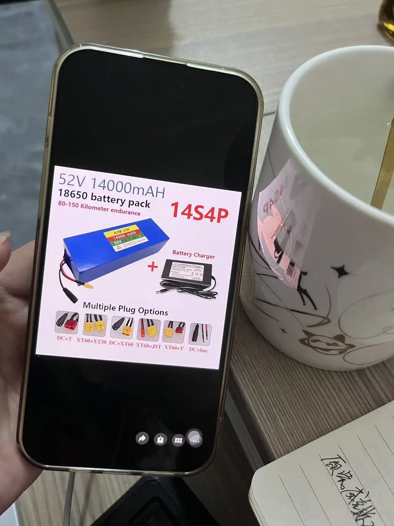 

52V 14S4P 14000mah High capacity 18650 Lithium Battery 1500W with BMS for Balance Car, Bike, Scooter, Tricycle + 58.8V Charger