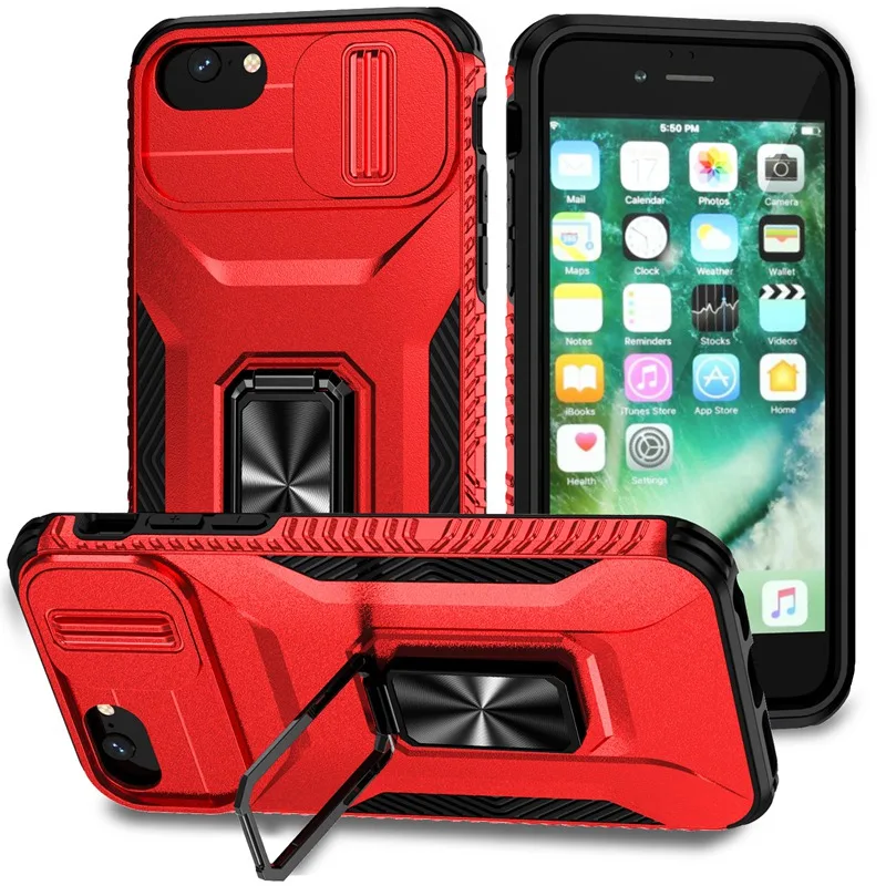 Militaire Kwaliteit Ring Houder Case Voor Iphone Se 2020 Iphonese 2022 Camera Lens Dia Cover Voor Iphone Se 2020 Hoesjes Se2020 Covers