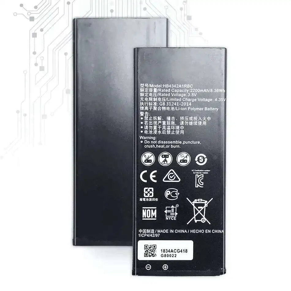 

Mobile Phone Battery For Huawei Honor 4A SCL- TL00 AL00 CL00 HB4342A1RBC 2200mAh