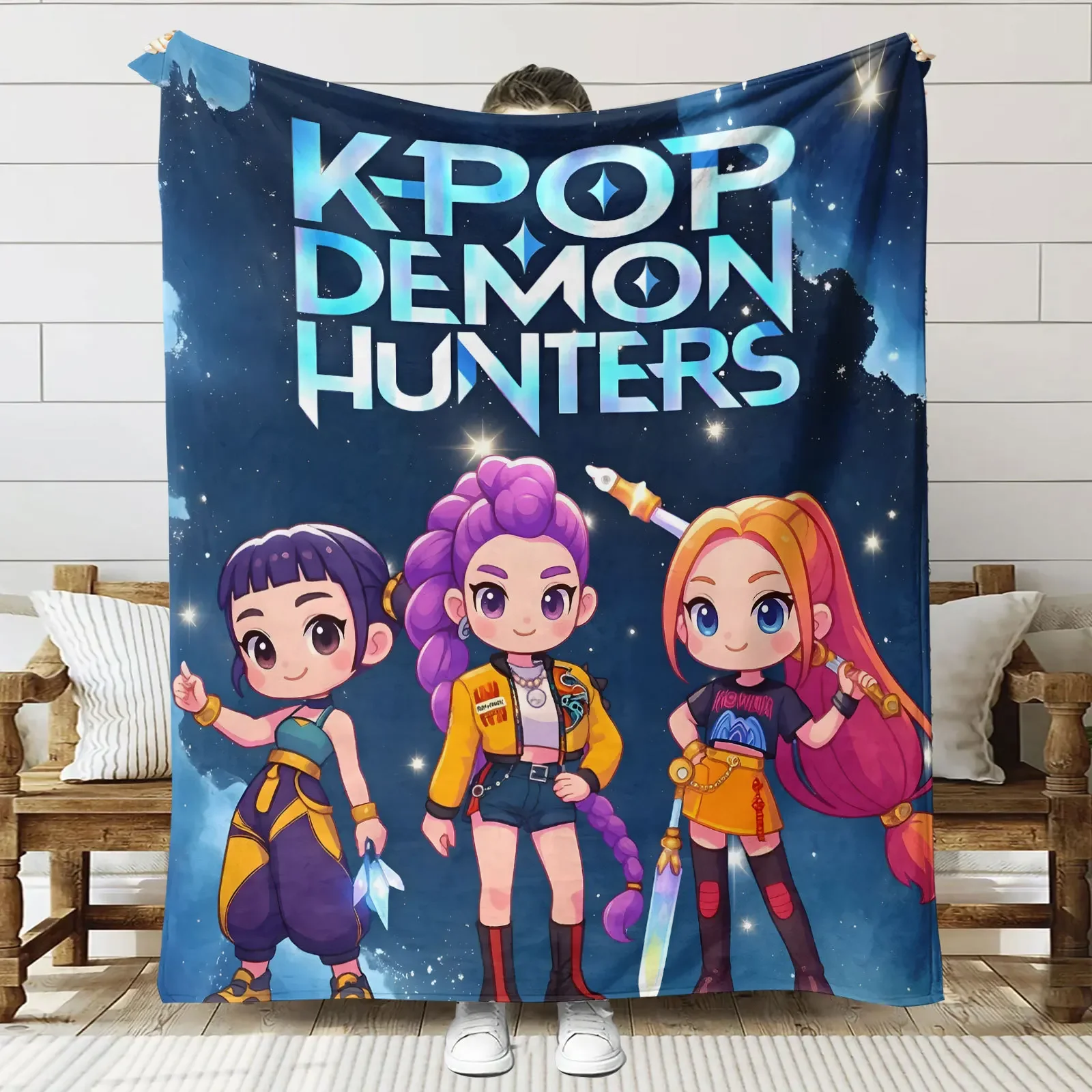 بطانية رمي من الفلانيل الناعم لجميع المواسم لعيد الميلاد KPOP Coach Themes ديكور أريكة غرفة النوم #1