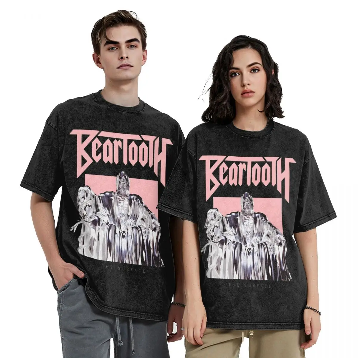 Harajuku Washed Shirt BEARTOOTH BAND Rock Metal Merch Fashion T Shirt High Street Streetwear Cotton Summer Tee Shirt