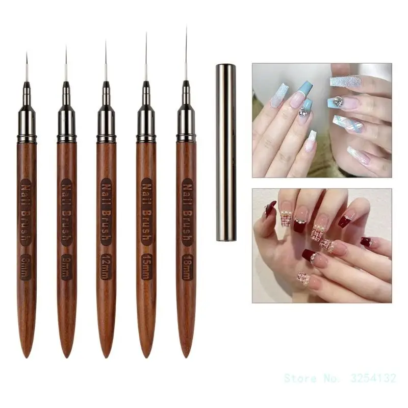 

Nail Painting Brush Set Nails Art Liner Brushes Nail Fine Drawing Pens Nail Gel Polish Painting Brush Set 6/9/12/15/18mm