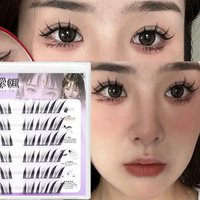 6rows Fox False Eyelash Extension Single Cluster Volume DIY Individual Daily Make Up Sexy Self Adhesive Eye Lash Tools