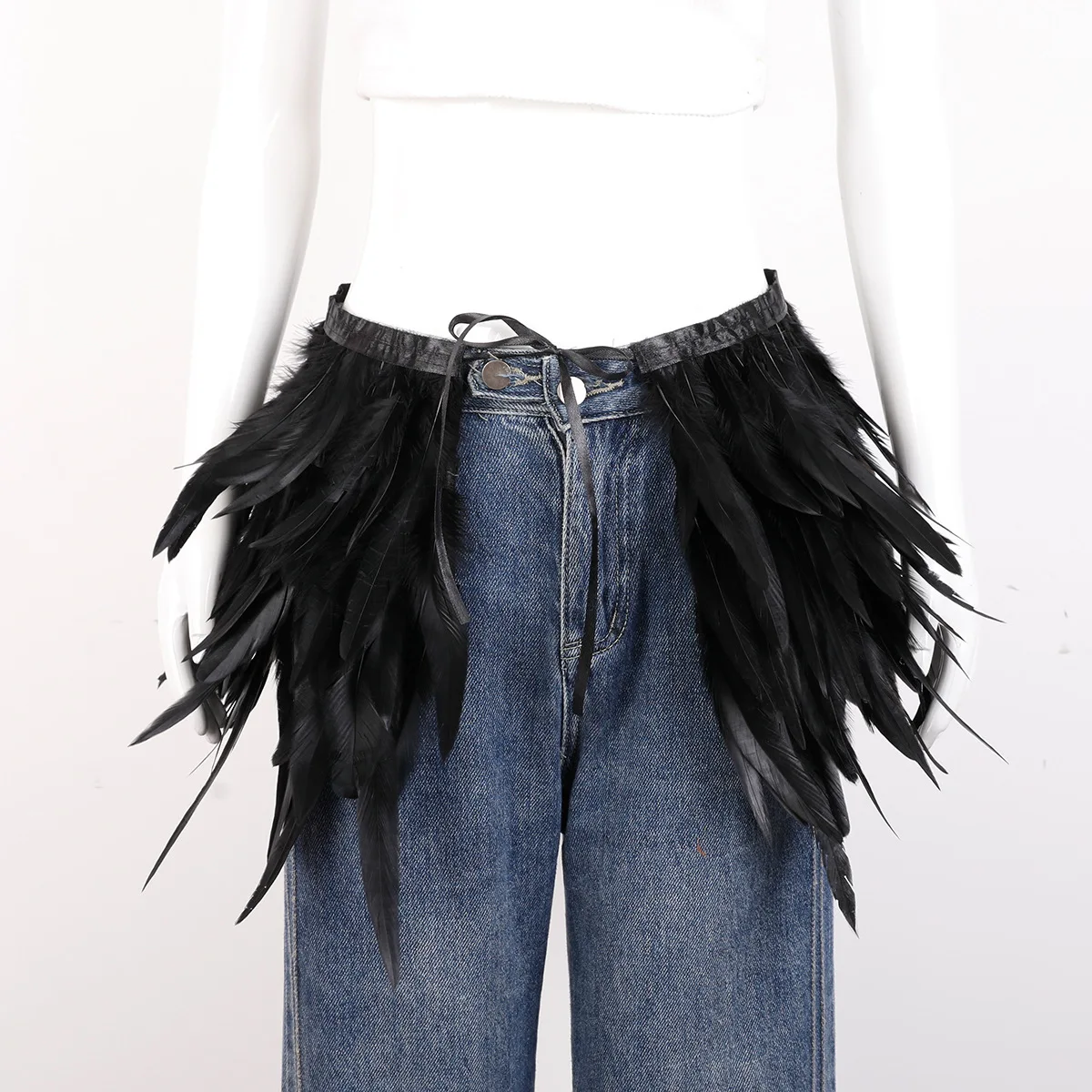 

Carnival Party Unisex Feather Mini Skirt Costume Stage Performance Props Various Colors And Accessories