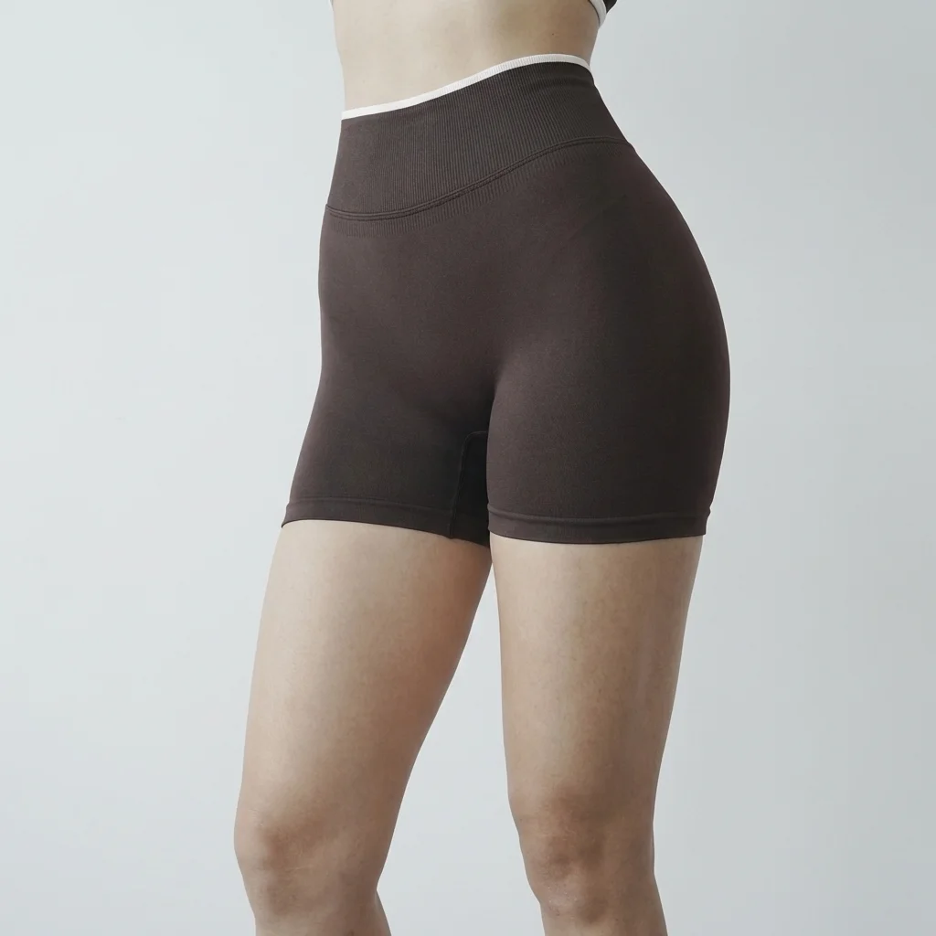 Damen High-Waist Nahtlose Yoga-Shorts Sommer Hochelastische Gym-Shorts Laufshorts Pilates-Bekleidung Radsport-Trainingsshorts – Detail 19