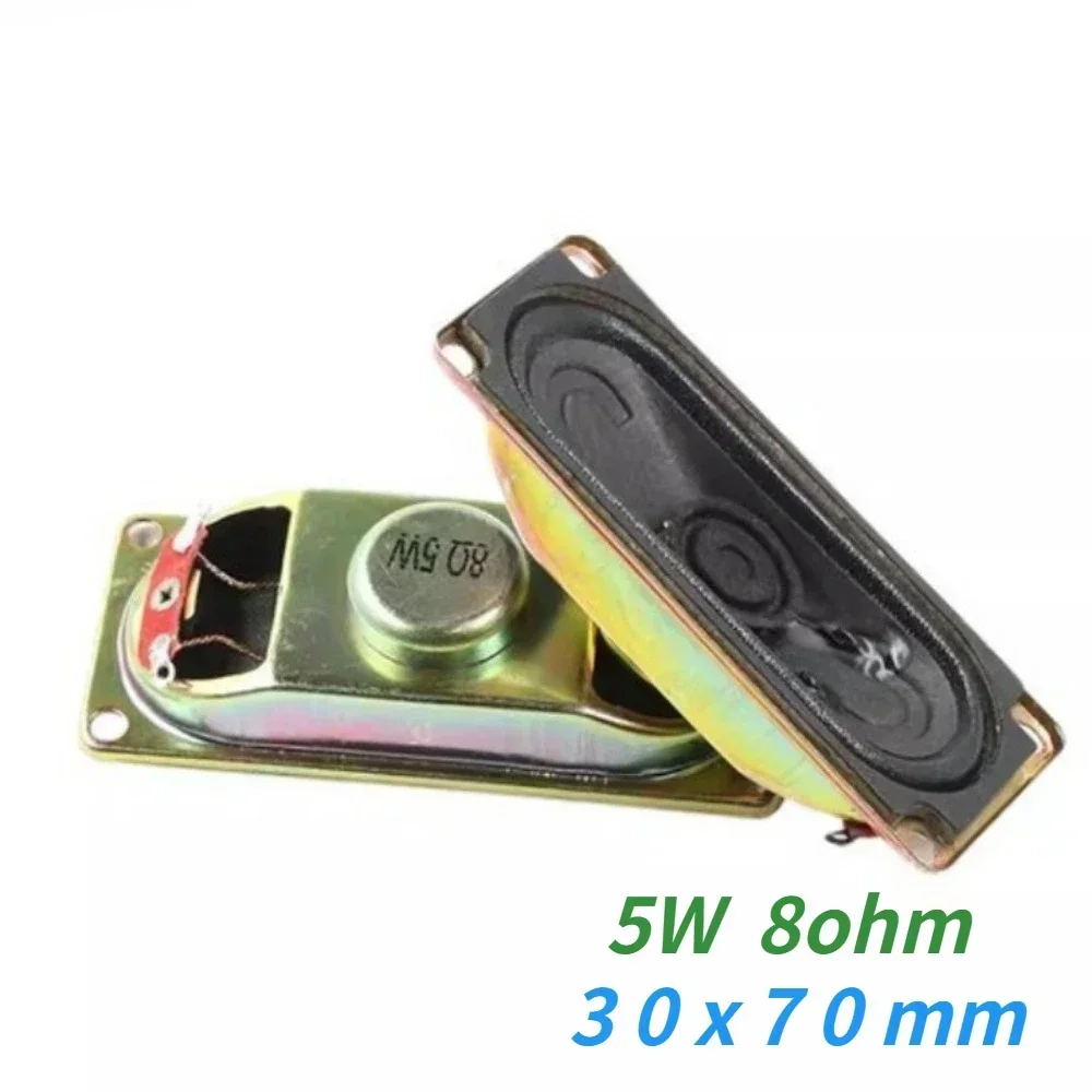 2PCS 5W 8Ω Horn Speakers Loudspeaker 30x70mm 17mm Thickness Model 3070 8Ohm 5 Watt High Sensitivity Replacement Speaker