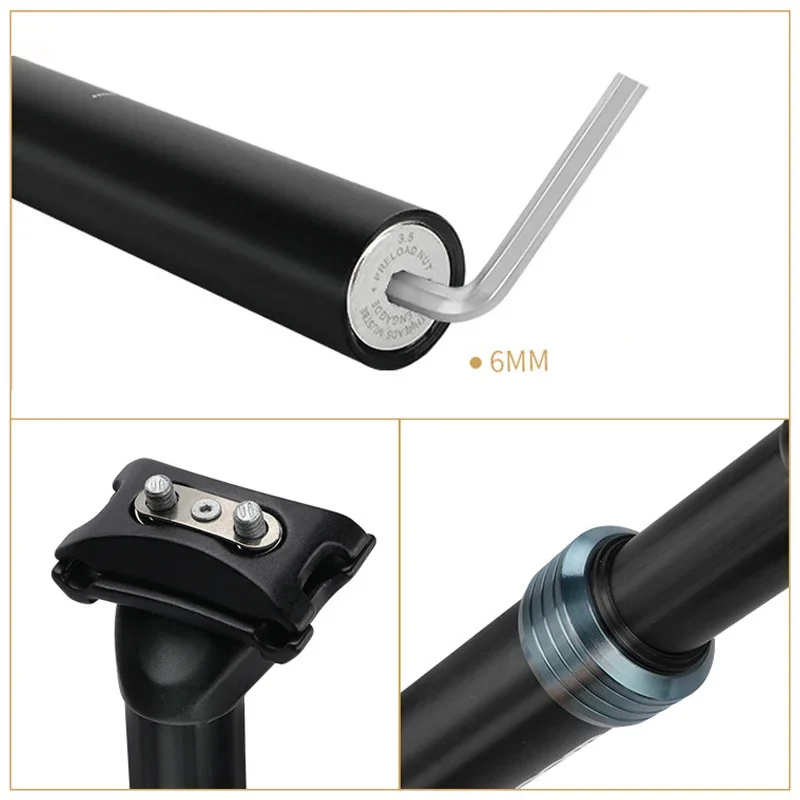 Seat Tube 27.2/28. 6/30.4/30.8/31. 6/33.9 Mm Spring Shock Absorber, Seat Bar