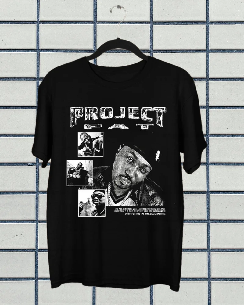 New Project Pat Three 6 Mafia Band Gift For Fan S to 5XL T-shirt GC2015