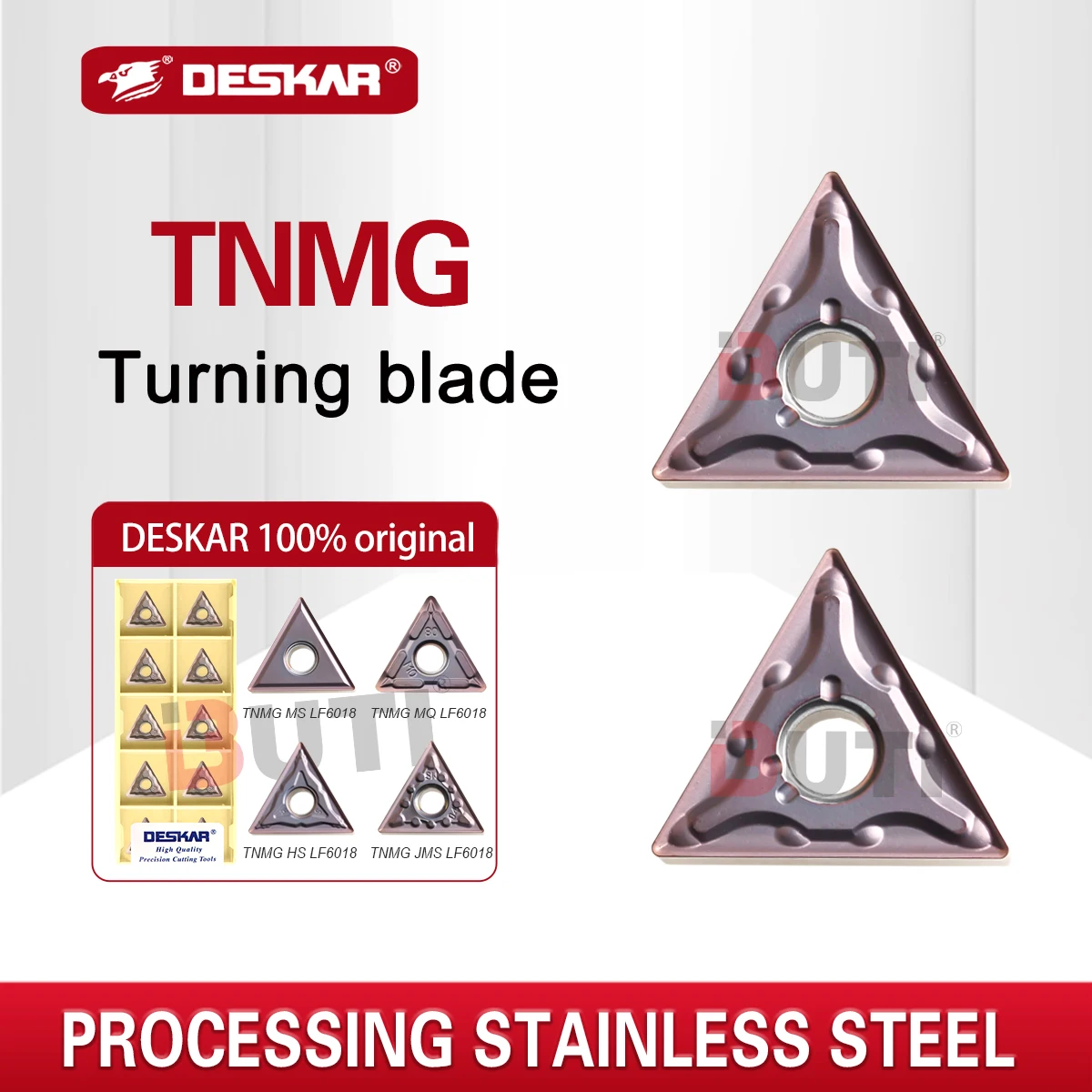 

CNC Carbide Inserts TNMG160404 TNMG160408 HS MQ JMS HA MA MS LF6018 Lathe Outer Circle Triangle Turning Tool For Stainless Steel