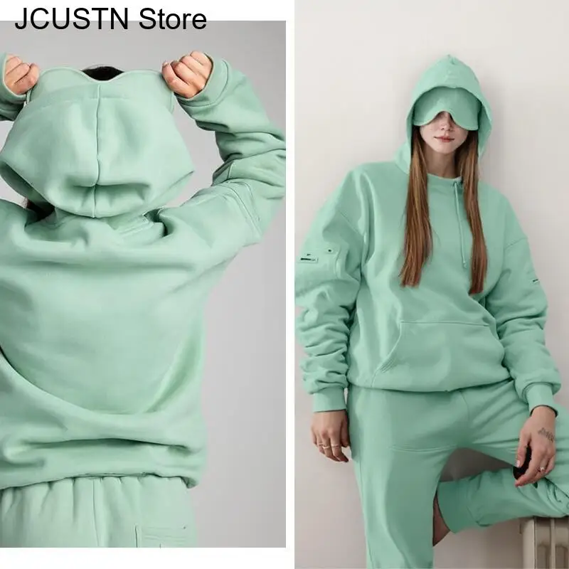 Máscara de olho moletom com capuz 2025 outono novo moletom com capuz sportwear equitação ao ar livre topos feminino bolso máscara de olho pulôver moletom