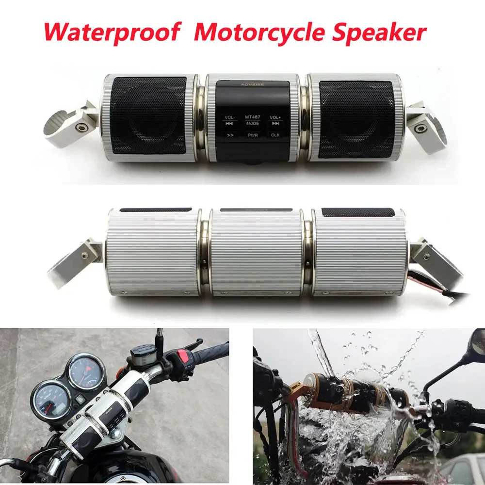 Waterproof MT487 Moto MP3 Player 12V Music Player FM Radio With LED Display Bluetooth Stereo Motorcycle Speaker