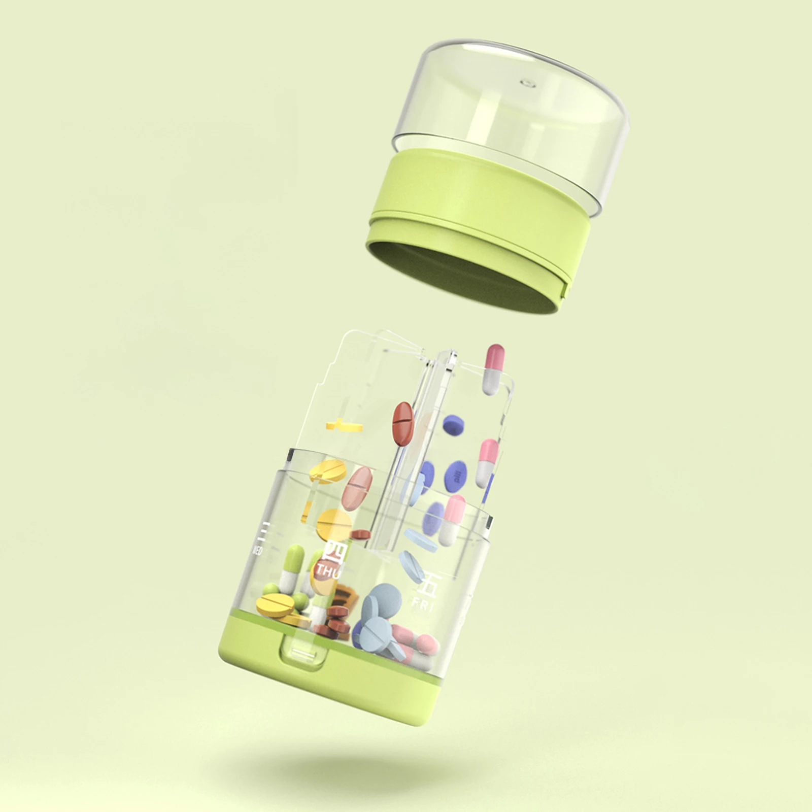 7 Days Weekly Pillbox Tablet Holder Medicine Storage Case Container Portable Capsule Pill Box Organizer for Fish Oil Vitamins