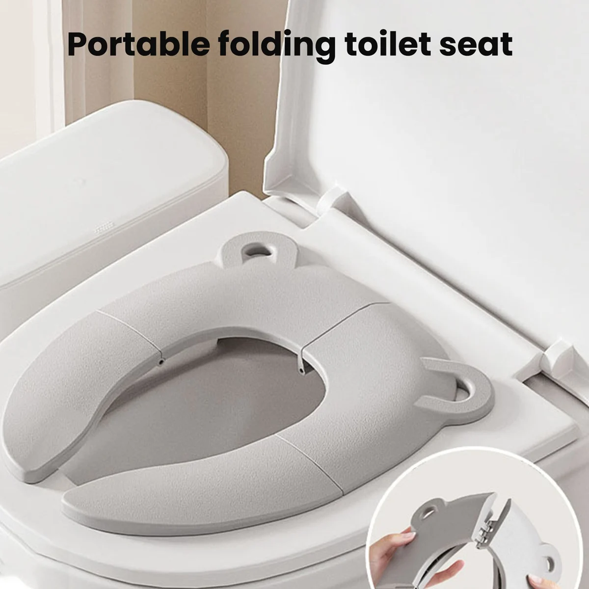 

【frki】 Baby Cartoon Travel Outdoor Hotel Toilet Convenient Seating Circle Folding Portable Toilet Children'S Basin Chair/Mat