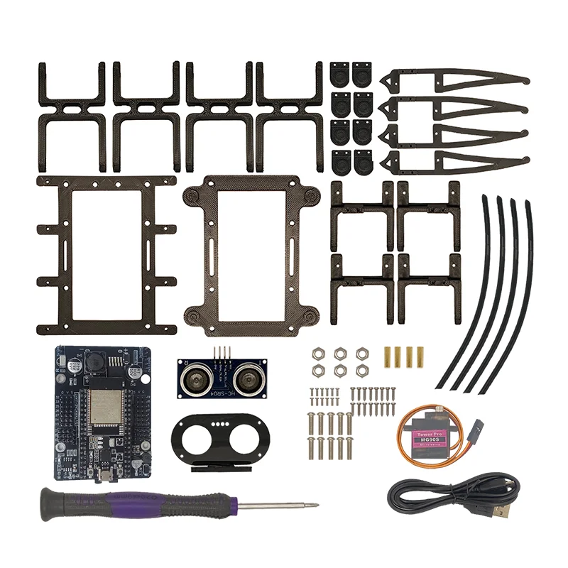 QuadBot-TD 3DOF Quadruped Biomimetic Spider Programming Robot Support Arduino Bluetooth Remote Control Assembly DIY Kit STEM