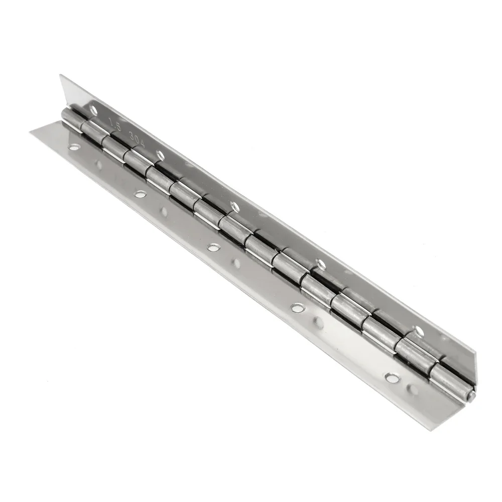 Dobradiças de móveis de aço inoxidável 304, 2 peças, para portas, painéis, equipamentos de cozinha, armários de armazenamento de metal, dobradiças contínuas de piano