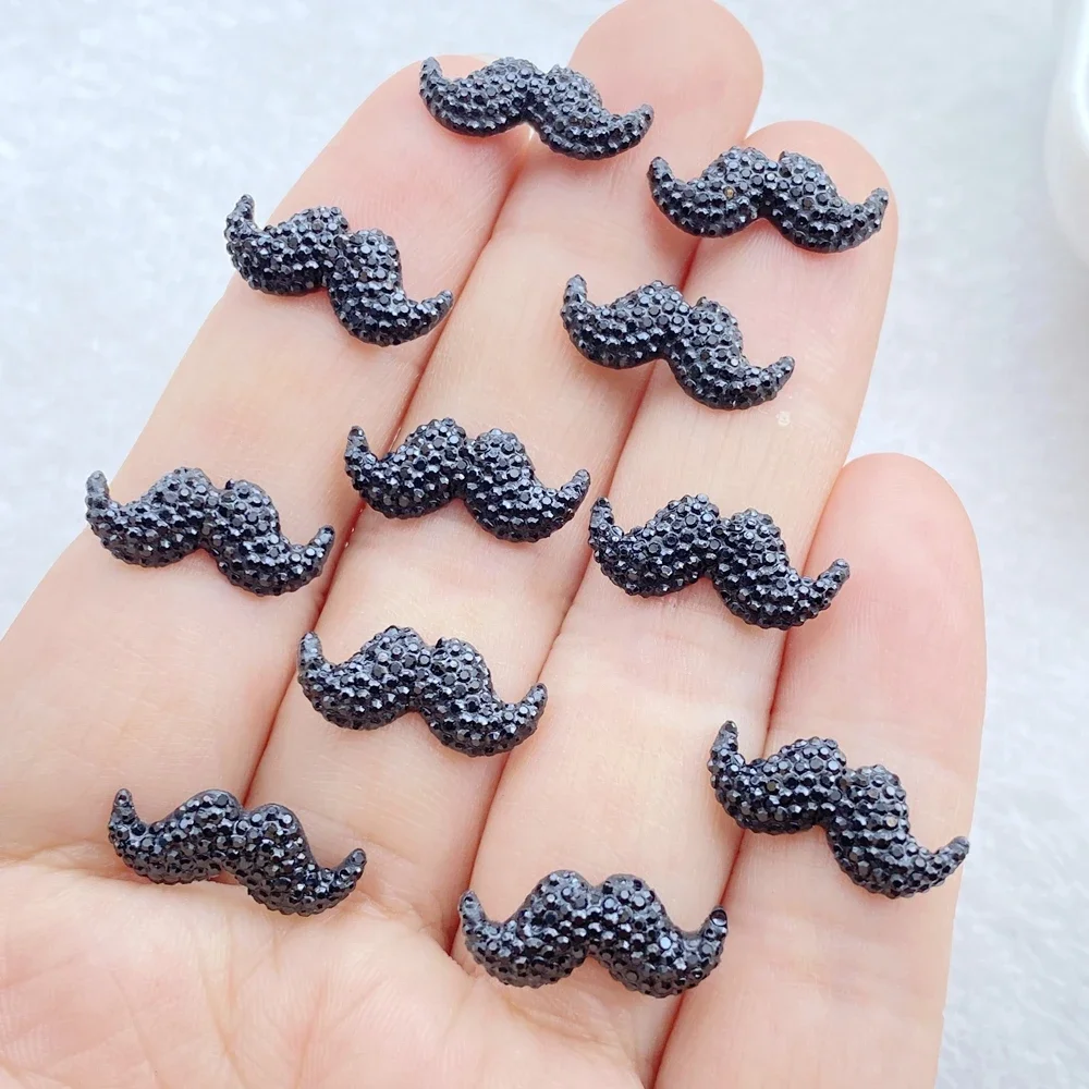 50pcs Cute cartoon Halloween clown with black beard Nail Charms Resin Nail Art Decorations for DIY Nail Phone Case Supplies