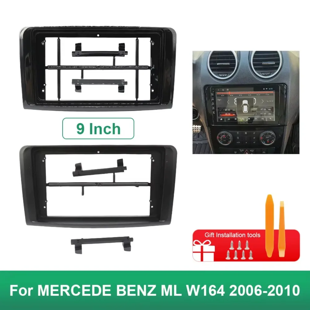 

Car Stereo Frame For MERCEDE BENZ ML W164 2006-2010 Kit Audio Dash Trim Kits Facia Panel 9 Inch Universal Car Radio Frame
