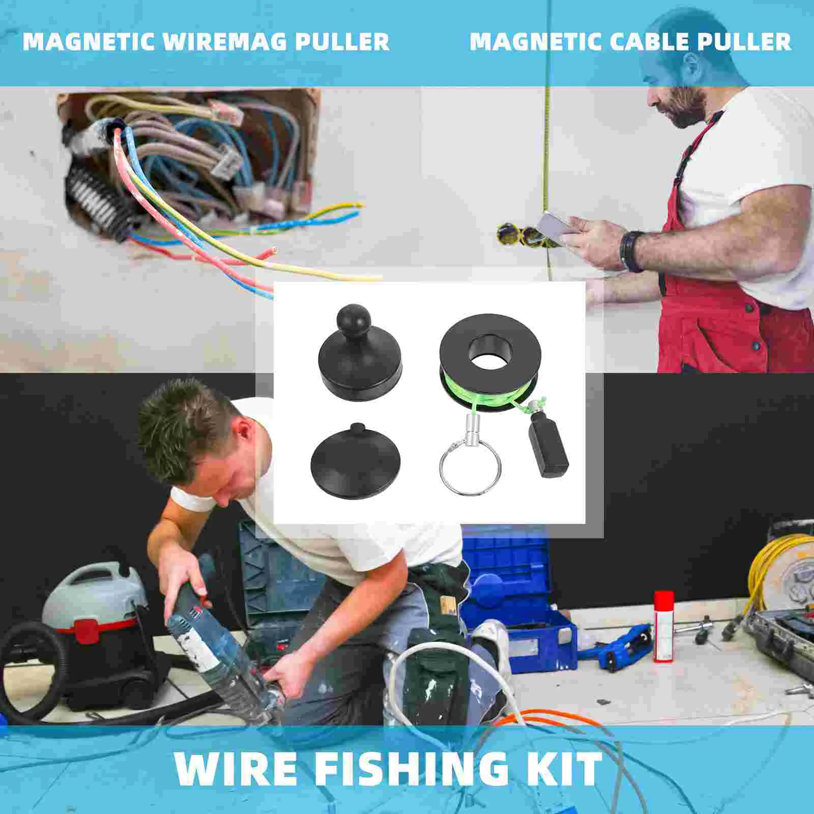 Fishing Gifts Puller Home Wire Magnetic Force Cable Pulling Tool White Repair Kit Man