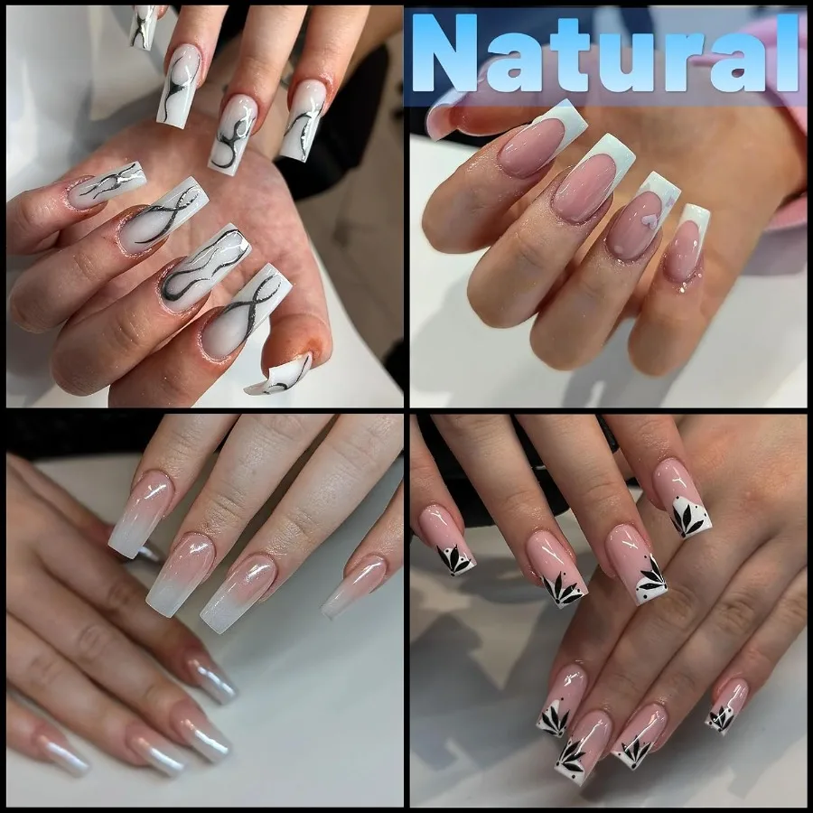 240 Stück quadratische Gel-Nagelspitzen, mittelgroße künstliche Nägel für Pr auf Nägel, klare Acryl-Nagelspitzen, 12 Größen, vollständige Abdeckung, Nagelspitzen, quadratisch, weich